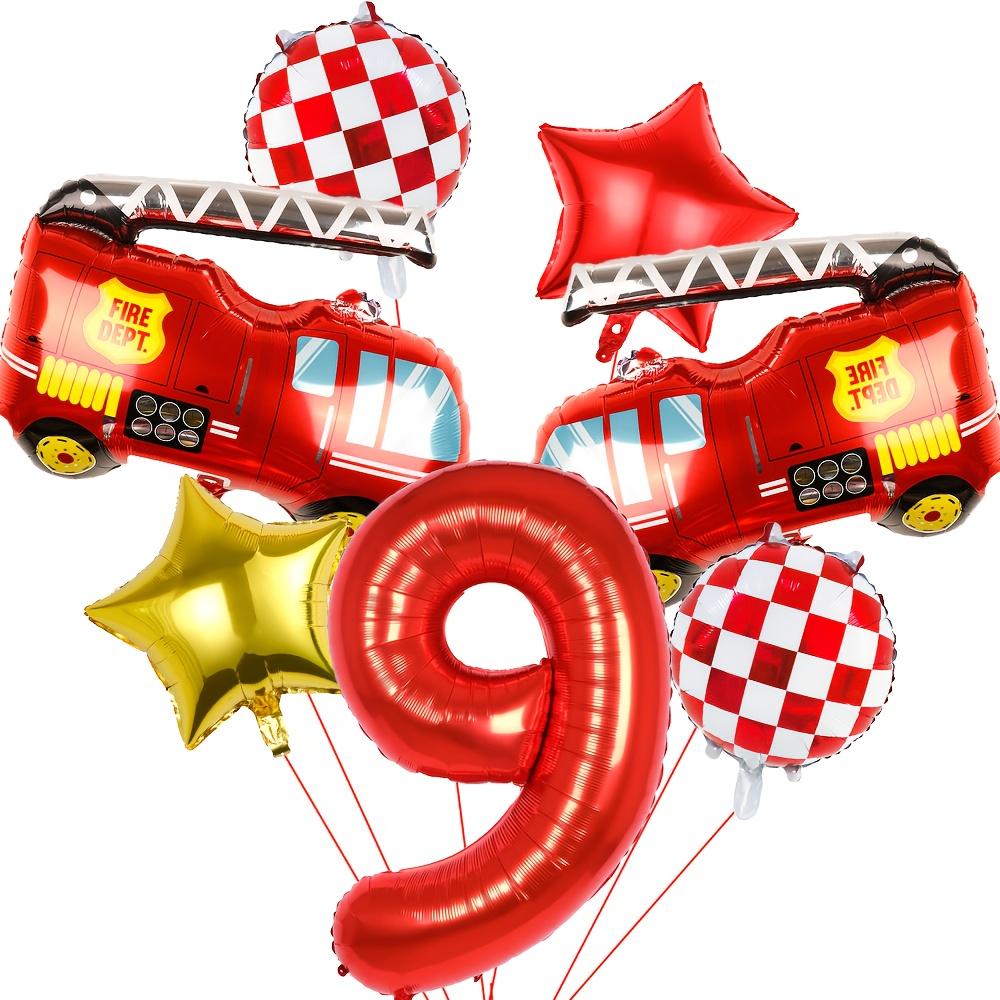 7pcs Fire Truck Red and Gold Five-Pointed Star Balloon Set 32inch Red Numbers 1~9 for Birthday Washing Fire Theme Decoration Toy 32inch
7pcs Fire Truck Red and Gold Five-Pointed Star Balloon Set 32inch Red Numbers 1~9 for Birthday Washing Fire Theme Decoration Toy 32inch