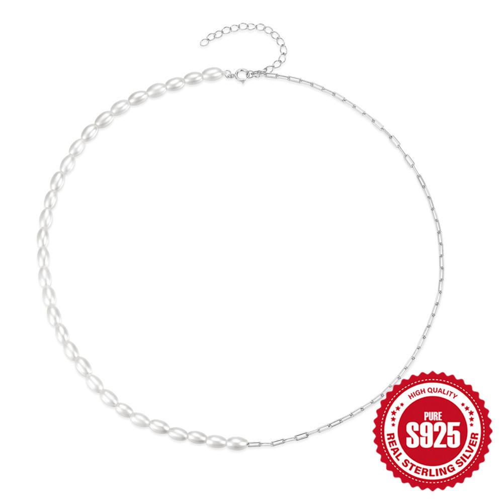 Простое ожерелье из стерлингового серебра 925 пробы с жемчужной цепочкой и вставками в виде скрепки, стерлинговое серебро, чокер 925 Silver белого золота
Простое ожерелье из стерлингового серебра 925 пробы с жемчужной цепочкой и вставками в виде скрепки, стерлинговое серебро, чокер 925 Silver белого золота
