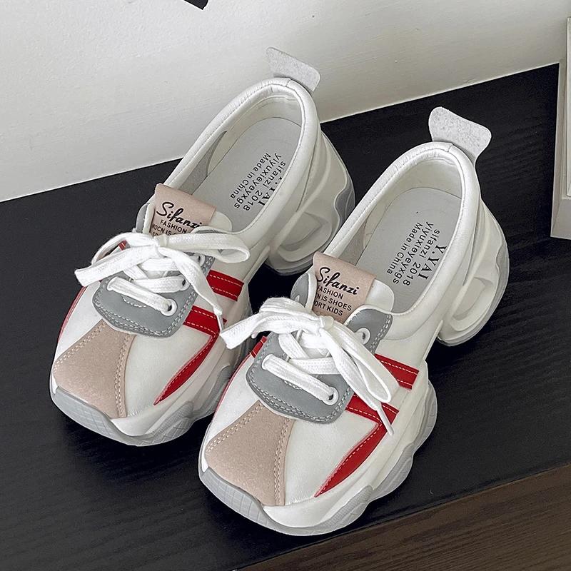 Spring/autumn Sewing Fashion Sneakers Lace-up Mesh Female Shoes on Sale 2024 New Mid Heel Mixed Colors Women s Vulcanize Shoes
Spring/autumn Sewing Fashion Sneakers Lace-up Mesh Female Shoes on Sale 2024 New Mid Heel Mixed Colors Women s Vulcanize Shoes