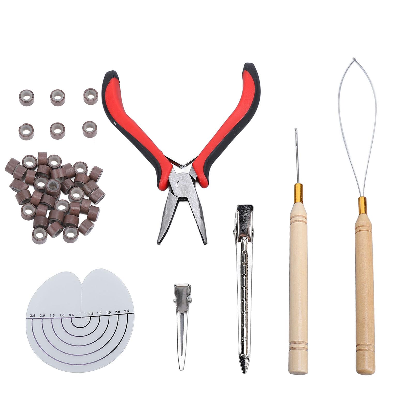 Hair Extensions Tool Kit Silicone Micro Rings Bead Wooden Handled Pulling Hook Needle Transparent
Hair Extensions Tool Kit Silicone Micro Rings Bead Wooden Handled Pulling Hook Needle Transparent