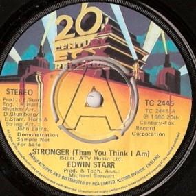 7inch Record EDWIN STARR Stronger Than You Think I Am TC2445PROMO 20th Century Fo 1980 UK SoulFunk Used
7inch Record EDWIN STARR Stronger Than You Think I Am TC2445PROMO 20th Century Fo 1980 UK SoulFunk Used