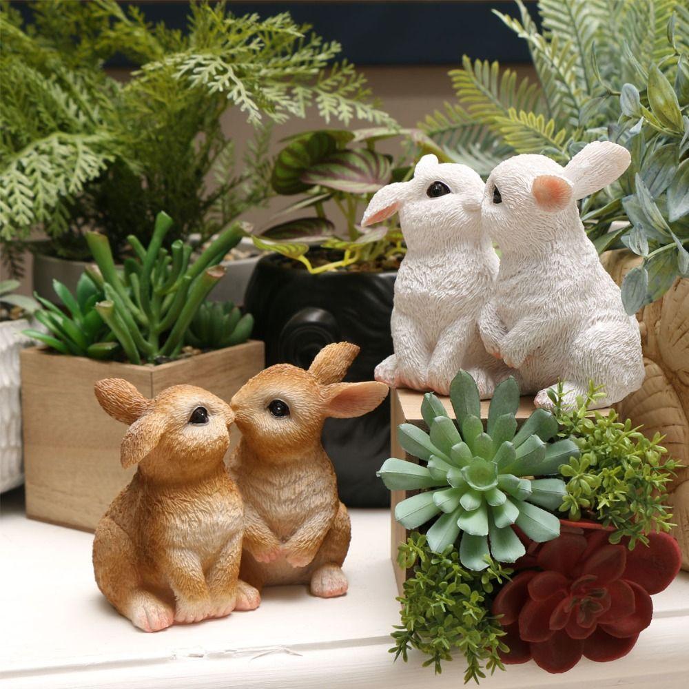 Resin Kissing Couple Rabbit Ornaments Creative Miniature Rabbit Statue Animal Sculptures Gift
Resin Kissing Couple Rabbit Ornaments Creative Miniature Rabbit Statue Animal Sculptures Gift