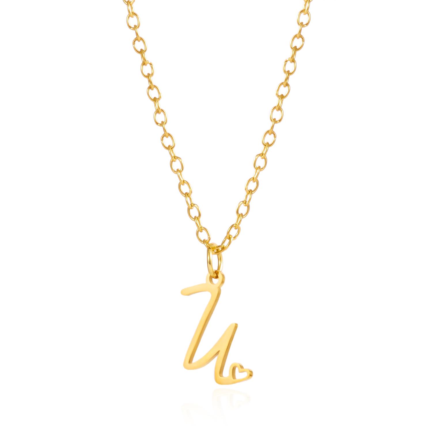 Fashion Stainless Steel A-Z Initial Letter Necklace For Women Elegant Gold Color 26 Alphabet Pendant Jewelry Girls Birthday Gift
Fashion Stainless Steel A-Z Initial Letter Necklace For Women Elegant Gold Color 26 Alphabet Pendant Jewelry Girls Birthday Gift