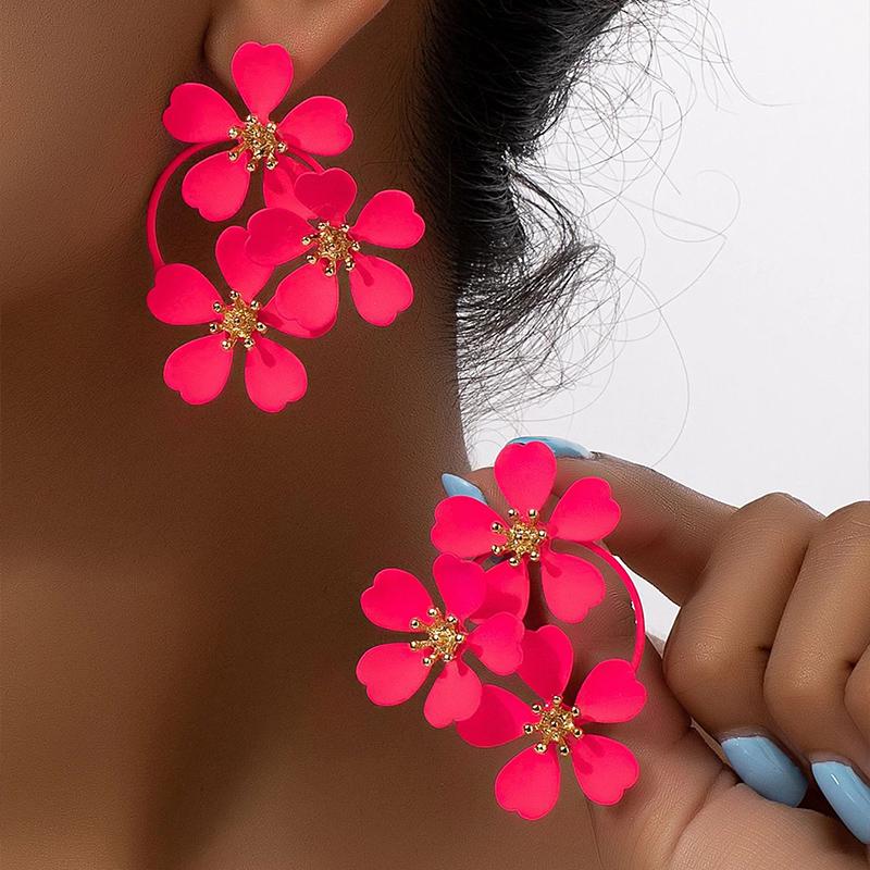 Obega Women Neon Pink Color Flowers Earring Stud Yellow Paiting Color Flower Sweet Summer Holiday Post Earrings Trendy Elegant
Obega Women Neon Pink Color Flowers Earring Stud Yellow Paiting Color Flower Sweet Summer Holiday Post Earrings Trendy Elegant