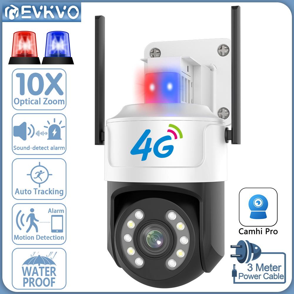 EVKVO 8MP 4K 5G WiFi/4G PTZ IP-камера видеонаблюдения с красным и синим светом, водонепроницаемая наружная камера с 10-кратным оптическим зумом Обнаружение звука Обнаружение движения CCTV
EVKVO 8MP 4K 5G WiFi/4G PTZ IP-камера видеонаблюдения с красным и синим светом, водонепроницаемая наружная камера с 10-кратным оптическим зумом Обнаружение звука Обнаружение движения CCTV