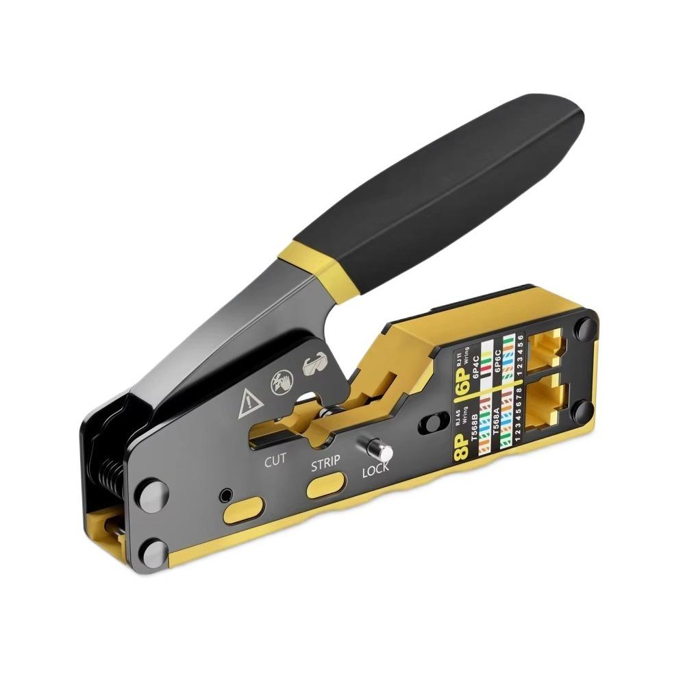 Pass Through Straight RJ45 Crimping Tool All-in-One Network Tools Pliers for Networking Telephone 1pc
Pass Through Straight RJ45 Crimping Tool All-in-One Network Tools Pliers for Networking Telephone 1pc