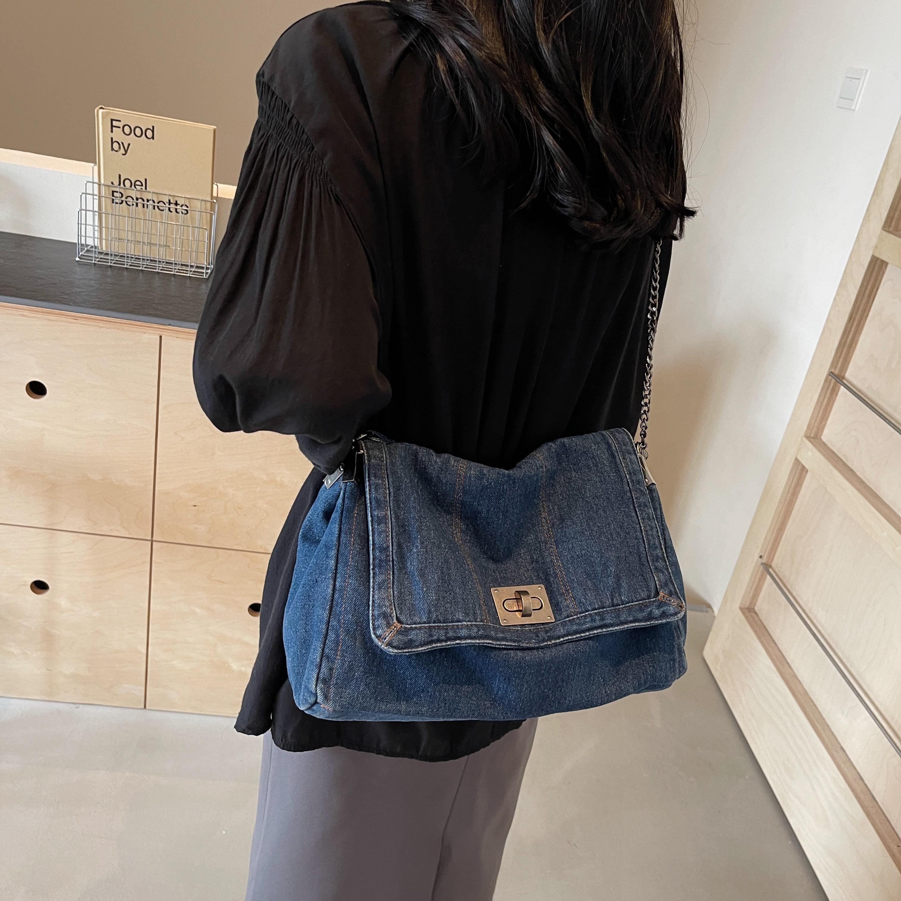 Denim bag bag women new fashion casual shoulder bag large capacity Tote bag class commuting crossbody bag
Denim bag bag women new fashion casual shoulder bag large capacity Tote bag class commuting crossbody bag