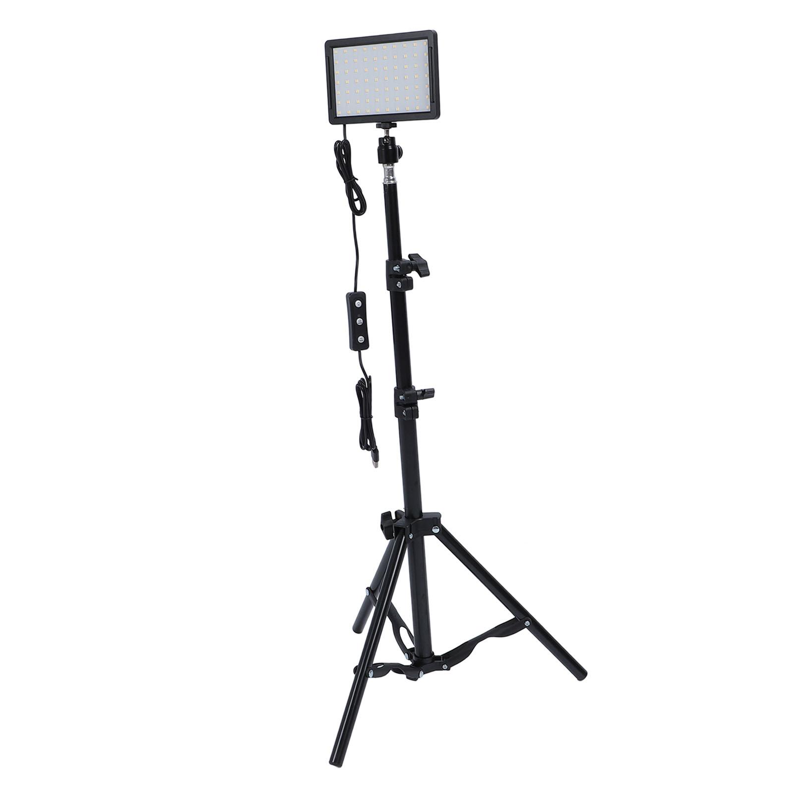 LED Video Light with Adjustable Tripod Stand Color Filters 5600K 70 LEDs 9 Lighting Modes Photography Lighting Kit for Video Recording
LED Video Light with Adjustable Tripod Stand Color Filters 5600K 70 LEDs 9 Lighting Modes Photography Lighting Kit for Video Recording