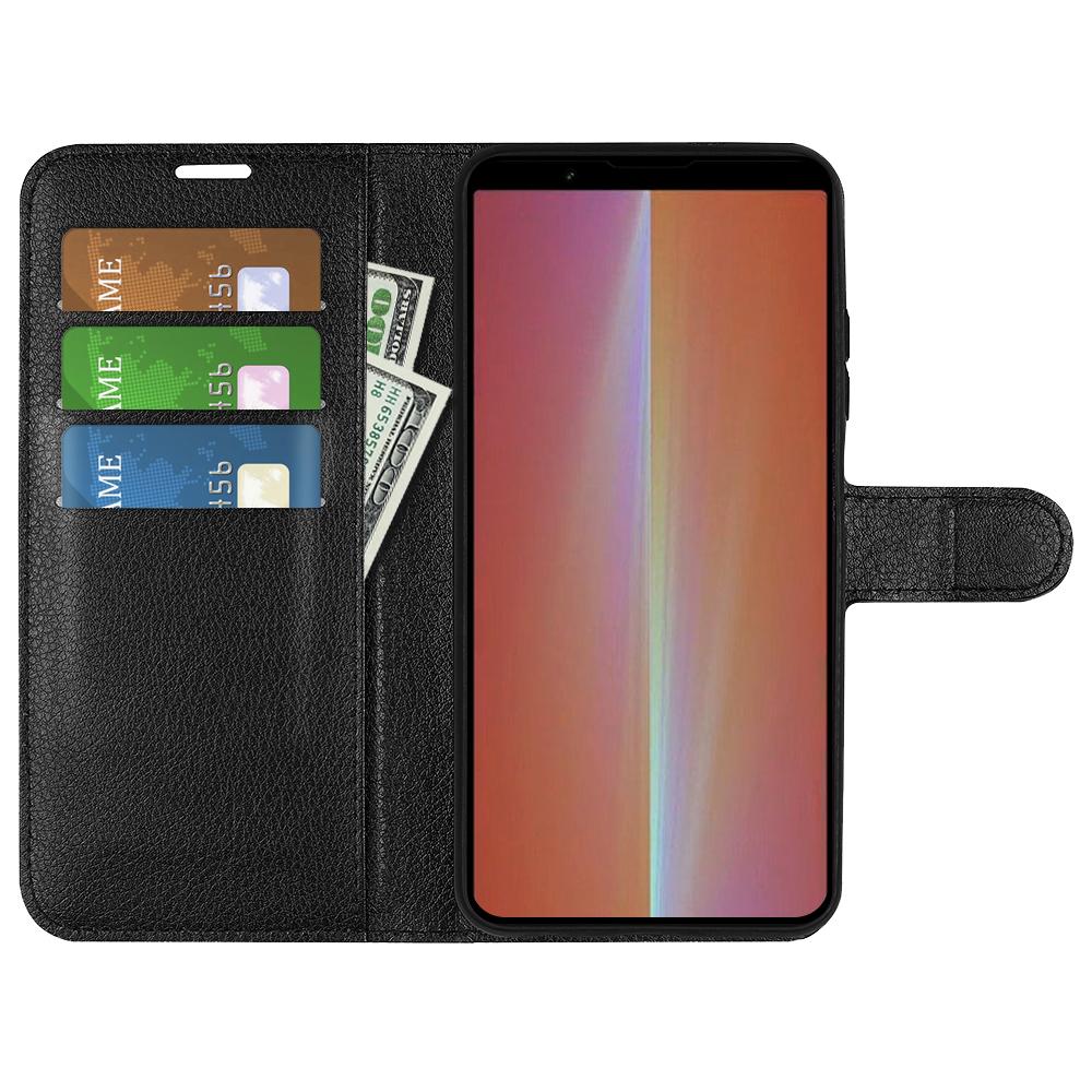 For Sony Xperia 5 V Litchi Texture Stand Wallet Phone Case PU Leather Shockproof Cover Black
For Sony Xperia 5 V Litchi Texture Stand Wallet Phone Case PU Leather Shockproof Cover Black