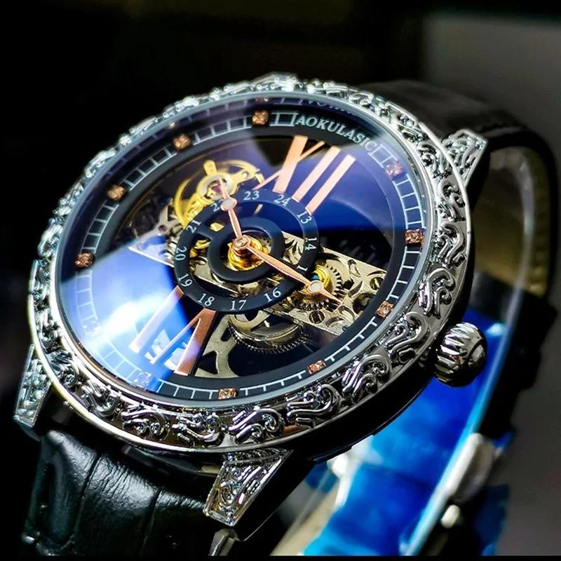 Men s Automatic Mechanical Watch High-End Handsome Luminous Waterproof Watch золотий/чорний
Men s Automatic Mechanical Watch High-End Handsome Luminous Waterproof Watch золотий/чорний