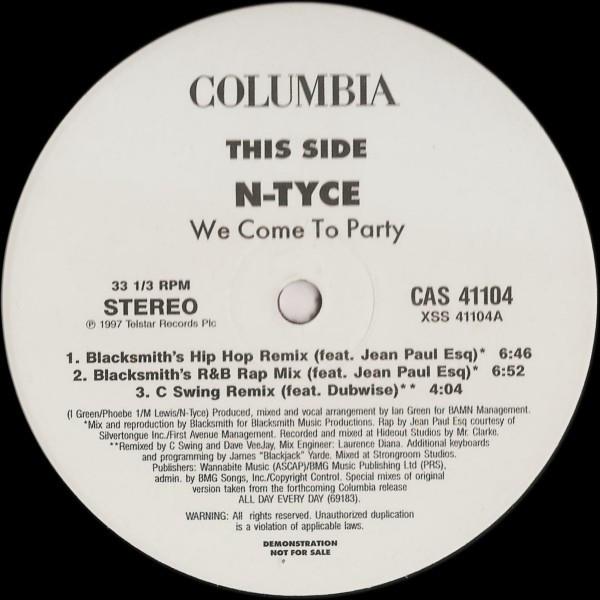 12-дюймовая пластинка N-TYCE - We Come To Party CAS41104PROMO Columbia 1997 US Танцевальная и Электронная Б/У
12-дюймовая пластинка N-TYCE - We Come To Party CAS41104PROMO Columbia 1997 US Танцевальная и Электронная Б/У