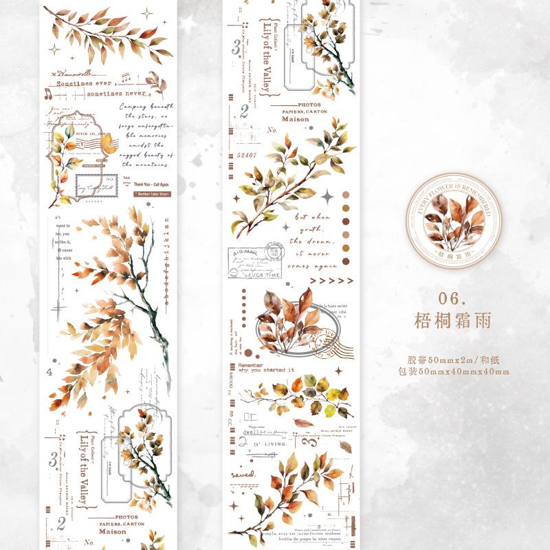 Mr. Paper, 200cm/roll, Vintage Branch and Leaf Themed Washi Tape, Scrapbook Album, Phone Case,diary Decoration, Literary Sticker
Mr. Paper, 200cm/roll, Vintage Branch and Leaf Themed Washi Tape, Scrapbook Album, Phone Case,diary Decoration, Literary Sticker