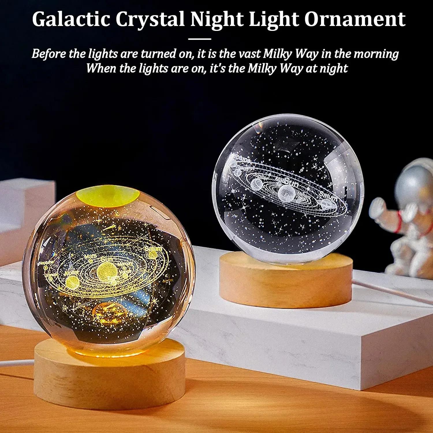 USB LED Night Light Galaxy Crystal Ball Table Lamp 3D Planet Moon Lamp Bedroom Home Decor For Kids Party Children Birthday Gifts
USB LED Night Light Galaxy Crystal Ball Table Lamp 3D Planet Moon Lamp Bedroom Home Decor For Kids Party Children Birthday Gifts