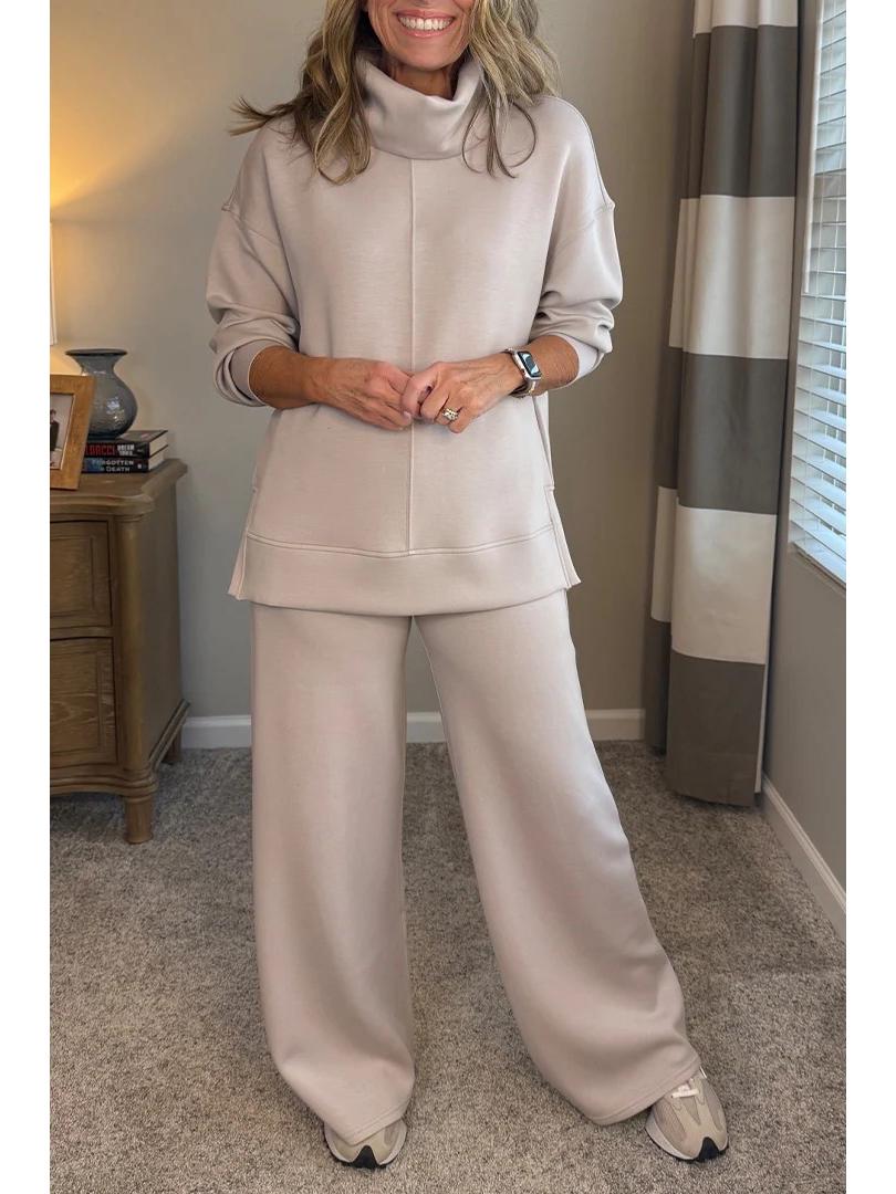 2025 High Neck Solid Color Hoodie & Wide Leg Pants Set for Autumn/Winter 3XL хаки
2025 High Neck Solid Color Hoodie & Wide Leg Pants Set for Autumn/Winter 3XL хаки