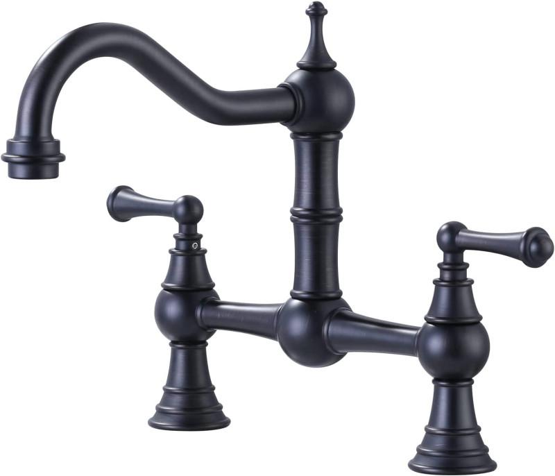 Kitchen Sink Tap Rotation Total Brass Lead Free Classical Double Lever Kitchen Sink Tap Mixer Gold Chrome American Style чорний
Kitchen Sink Tap Rotation Total Brass Lead Free Classical Double Lever Kitchen Sink Tap Mixer Gold Chrome American Style чорний