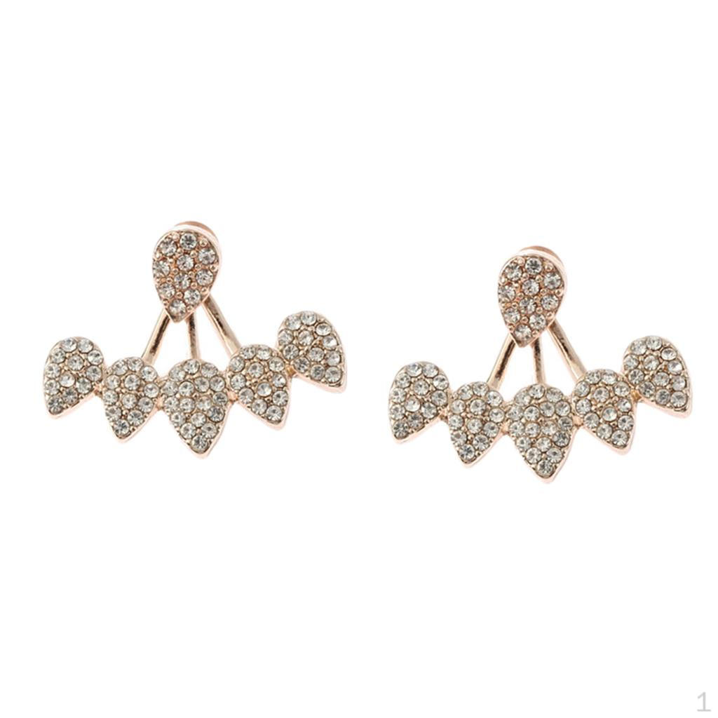 Clear Stud Earrings Ear Jackets Cuff рожевий колір золота
Clear Stud Earrings Ear Jackets Cuff рожевий колір золота
