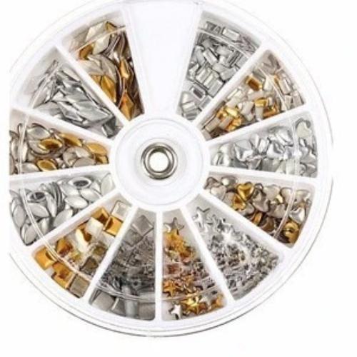 120Pcs Gold / Silver Metal Nail Art Decor Rhinestones Tips Metallic Studs Tools Sticker Free Shipping
120Pcs Gold / Silver Metal Nail Art Decor Rhinestones Tips Metallic Studs Tools Sticker Free Shipping