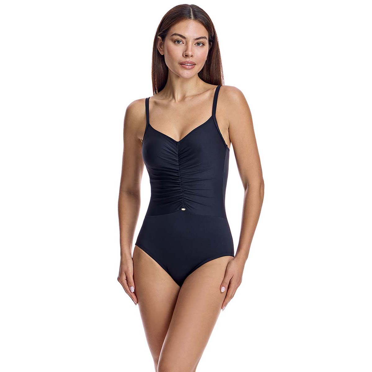 Женский купальник с V-образным вырезом и чашечками W251376 42-90 C чёрный 
Женский купальник с V-образным вырезом и чашечками W251376 42-90 C чёрный