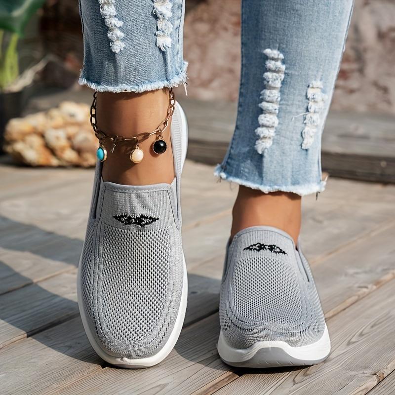 Женские дышащие трикотажные кроссовки без застежек Легкая и удобная обувь для ходьбы для повседневного активного отдыха в любое время года 39 серый
Женские дышащие трикотажные кроссовки без застежек Легкая и удобная обувь для ходьбы для повседневного активного отдыха в любое время года 39 серый