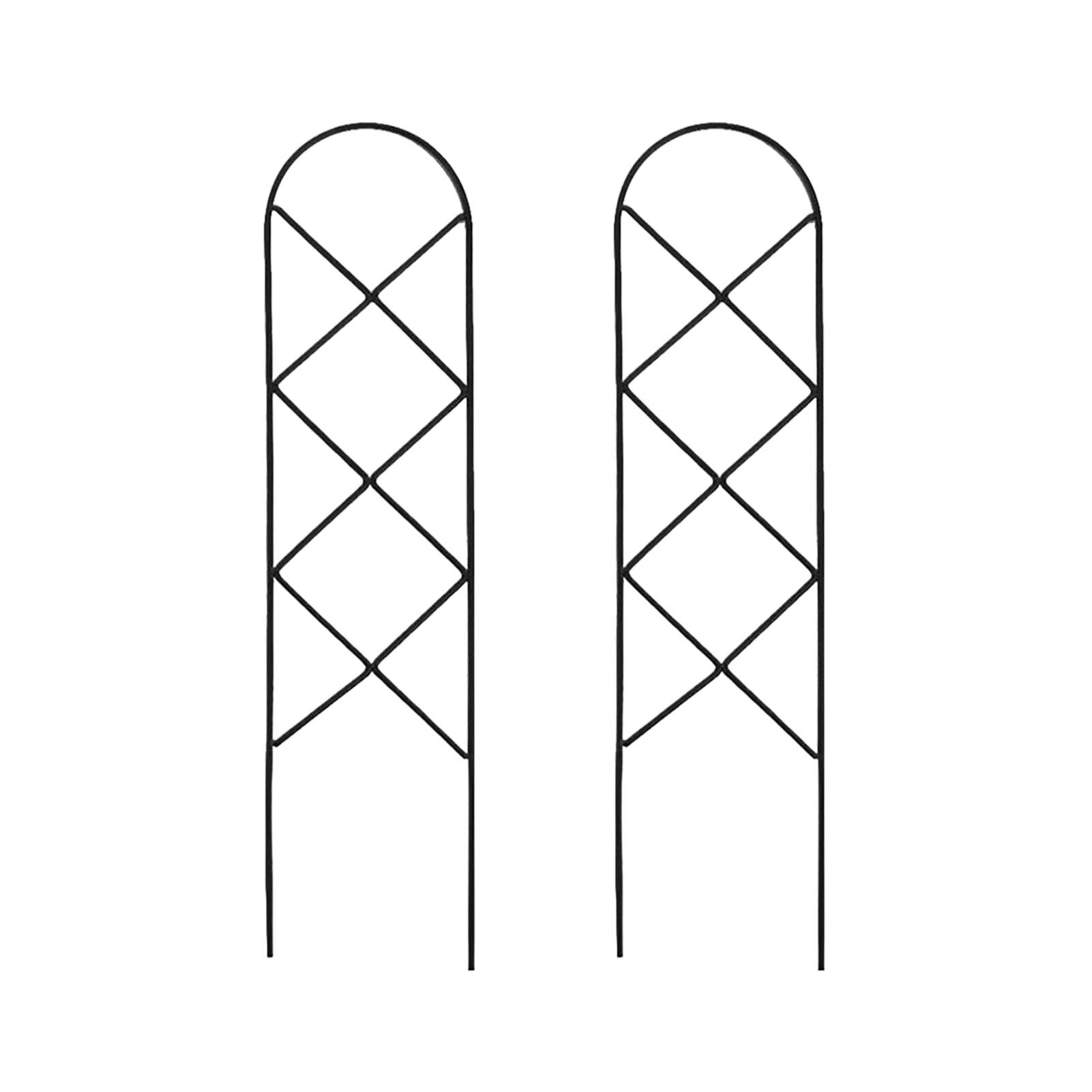 2x Черная маленькая металлическая шпалера для горшков Прочная поддержка для комнатных вьющихся растений Поддержка для комнатных растений 40*10cm