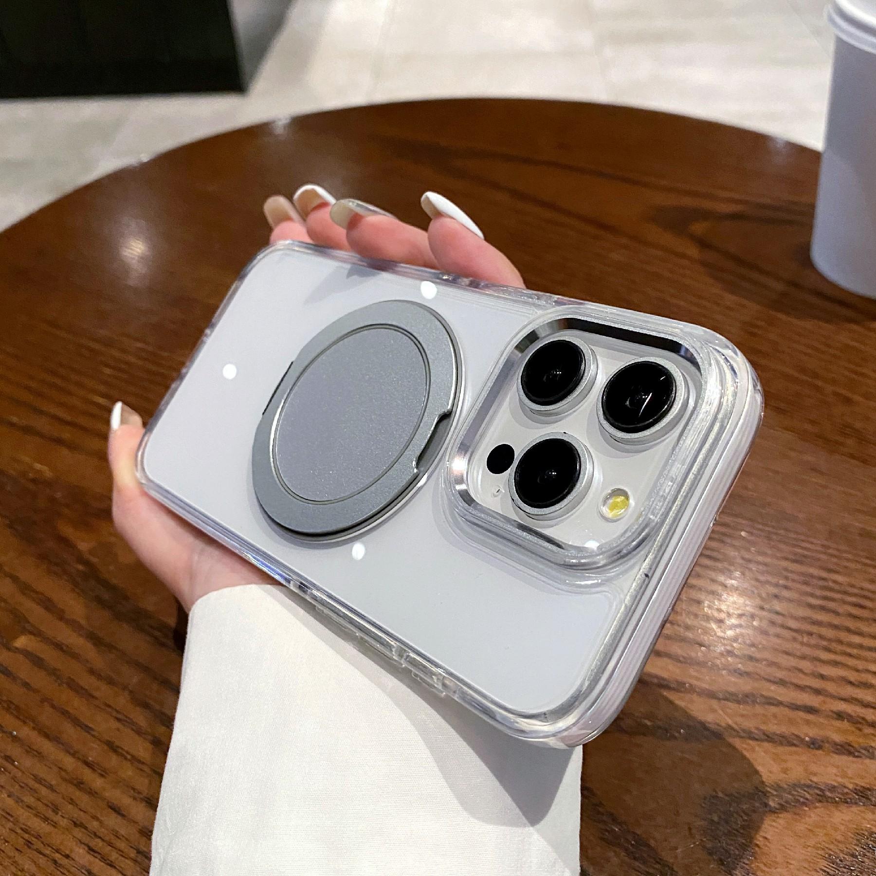 For iPhone 14 Pro Max Magnetic Case with Kickstand PC+TPU Clear Phone Back Cover White
For iPhone 14 Pro Max Magnetic Case with Kickstand PC+TPU Clear Phone Back Cover White