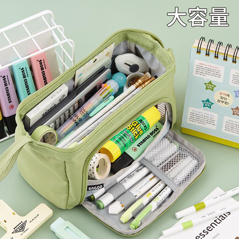 Anko large-capacity double-layer canvas pencil case multi-functional portable stationery box simple темно-синий
Anko large-capacity double-layer canvas pencil case multi-functional portable stationery box simple темно-синий