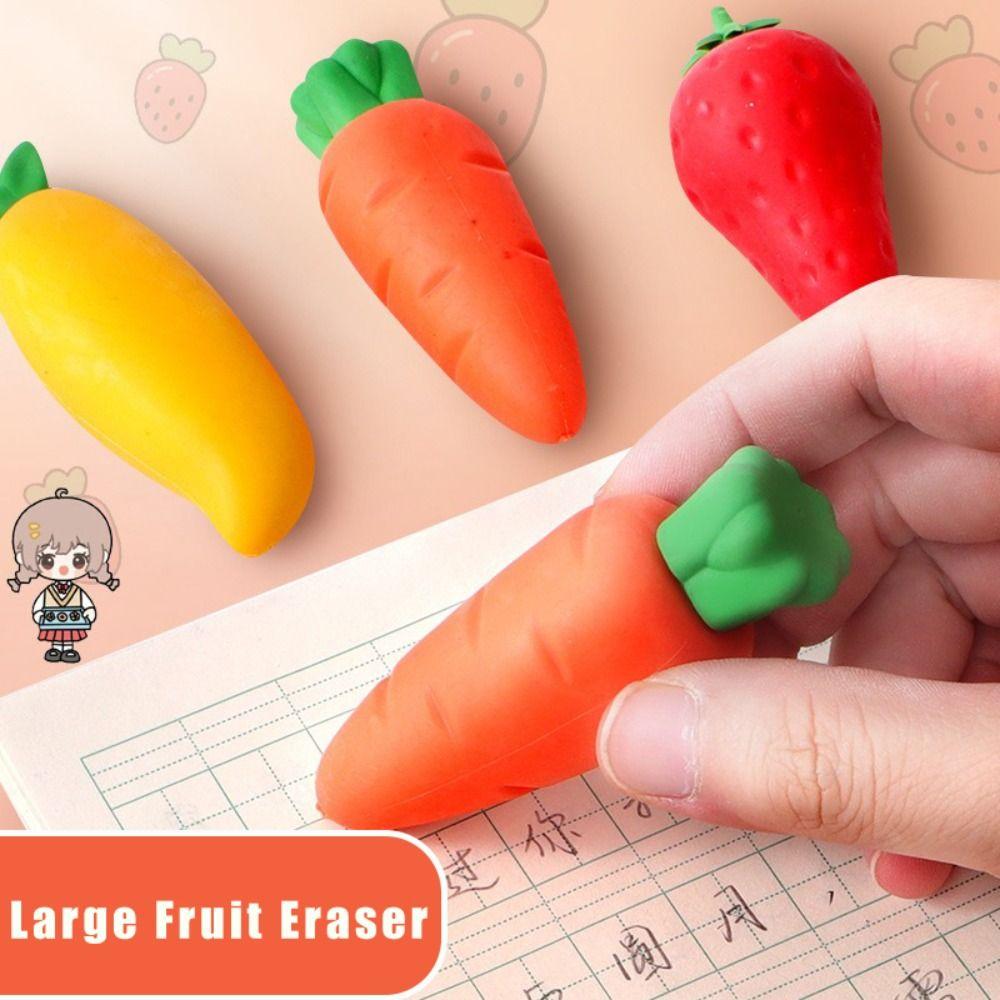 Super Large Block Pencil Eraser Carrot/Strawberry/Mango Rubber Eraser New Giant Eraser Students Carrot
Super Large Block Pencil Eraser Carrot/Strawberry/Mango Rubber Eraser New Giant Eraser Students Carrot