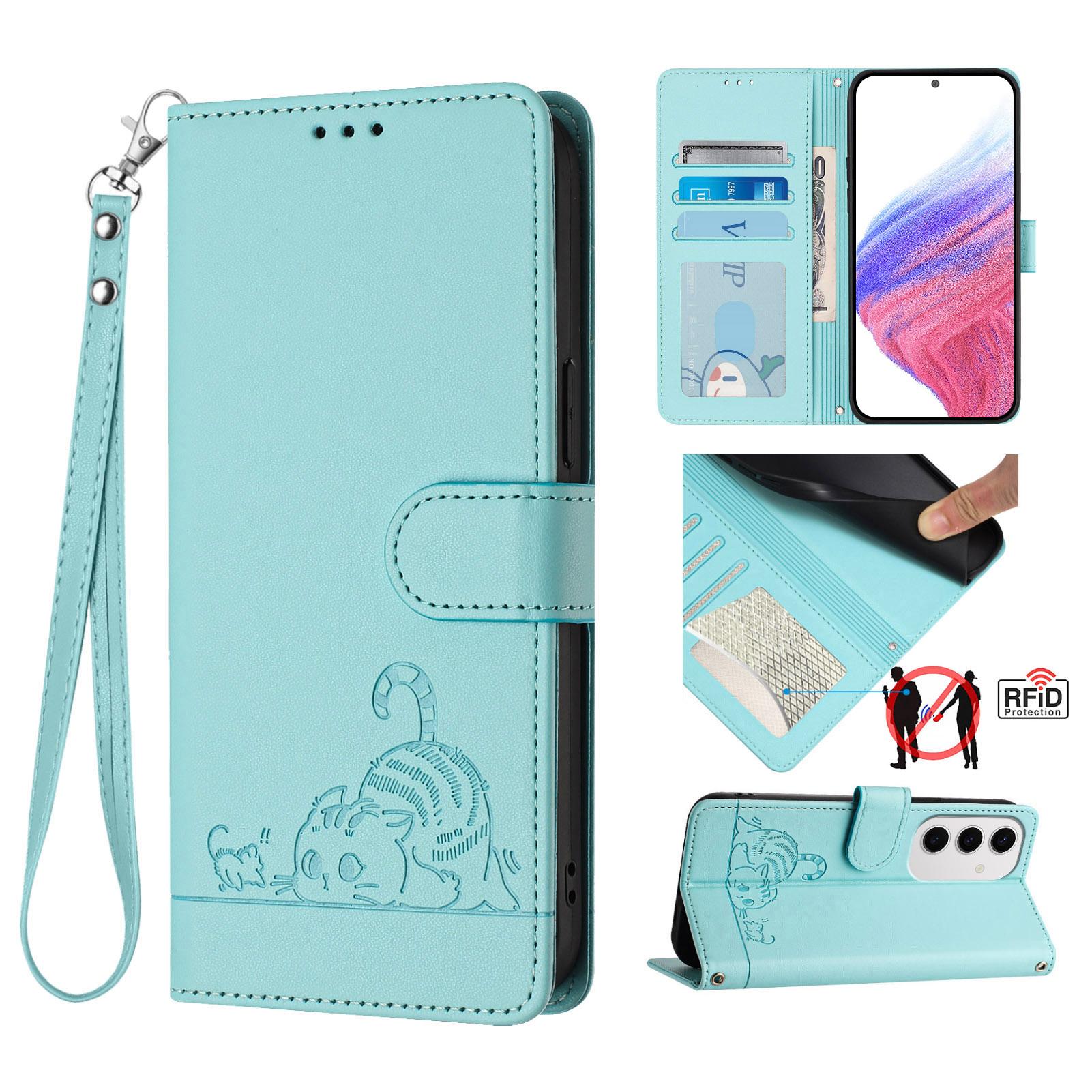 For Samsung Galaxy S24 FE Case with Strap RFID Blocking Leather Wallet Phone Cover Cat Mouse Pattern C
For Samsung Galaxy S24 FE Case with Strap RFID Blocking Leather Wallet Phone Cover Cat Mouse Pattern C