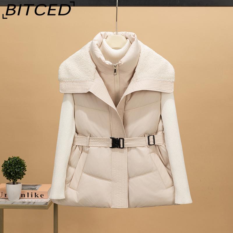 BITCED Loose-Fit Down-Filled Cotton Waistcoat for Women Short-Length Patchwork Shearling-Lined Waistcoat with Waist-Defining Design XXL бежевый
BITCED Loose-Fit Down-Filled Cotton Waistcoat for Women Short-Length Patchwork Shearling-Lined Waistcoat with Waist-Defining Design XXL бежевый