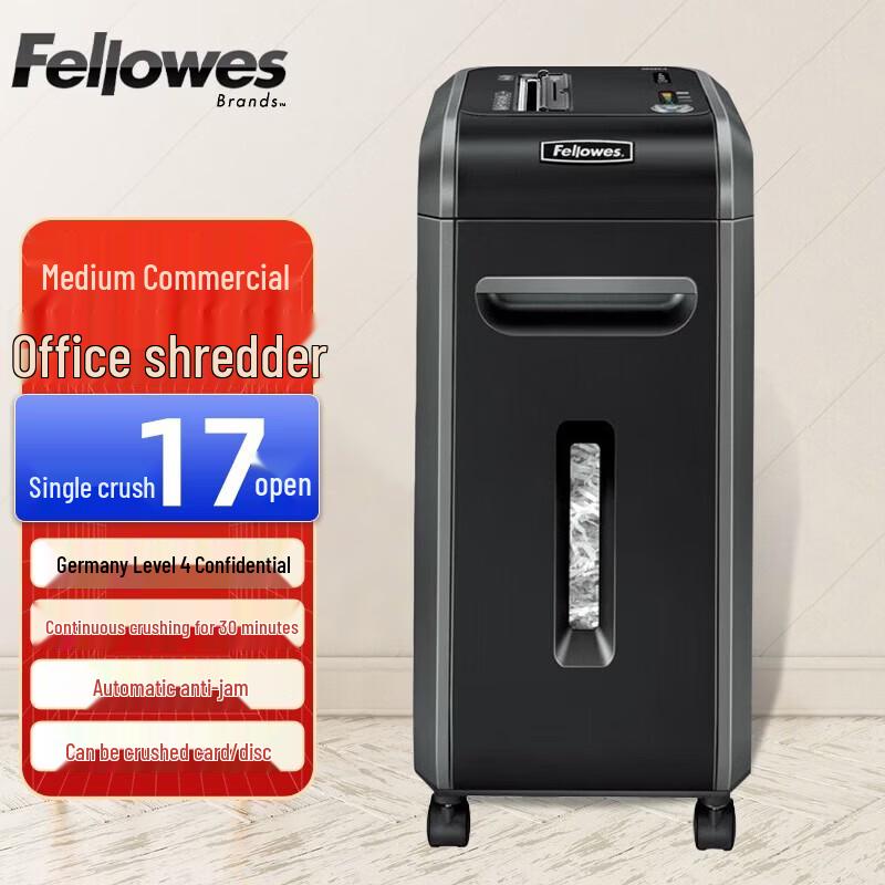 Fellowes 99Ci Commercial Cross-Cut Paper Shredder CN plug (adapter included)
Fellowes 99Ci Commercial Cross-Cut Paper Shredder CN plug (adapter included)