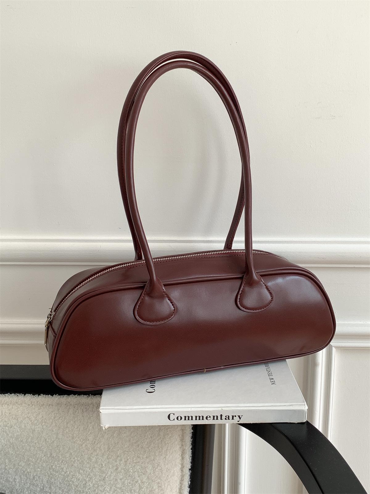 Women s French Baguette Underarm Bowling Bag - Simple Solid Shoulder Handbag вина червоного кольору
Women s French Baguette Underarm Bowling Bag - Simple Solid Shoulder Handbag вина червоного кольору