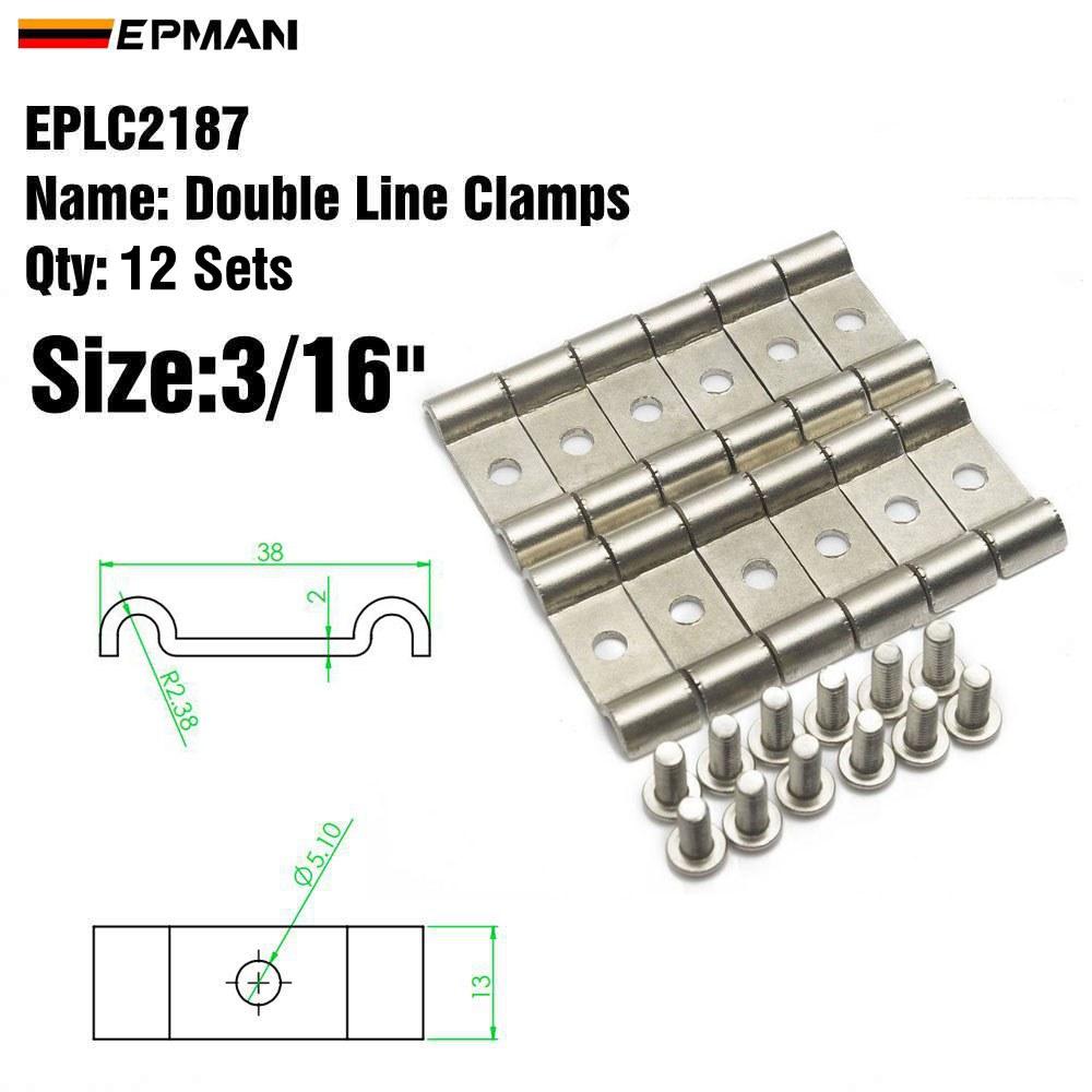 EPMAN SS Double Fuel Line or Trans Clamp Pack Of 12 Modified Fits Fuel, Air, Electrical, Brake, Lines EPLC2187
EPMAN SS Double Fuel Line or Trans Clamp Pack Of 12 Modified Fits Fuel, Air, Electrical, Brake, Lines EPLC2187
