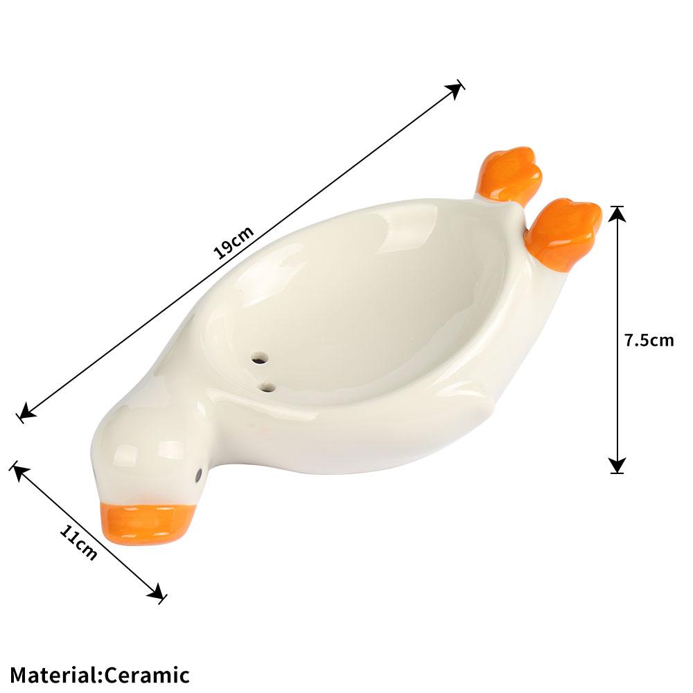 Керамическая милая мыльница в виде утки с самодренажем для душа
Керамическая милая мыльница в виде утки с самодренажем для душа