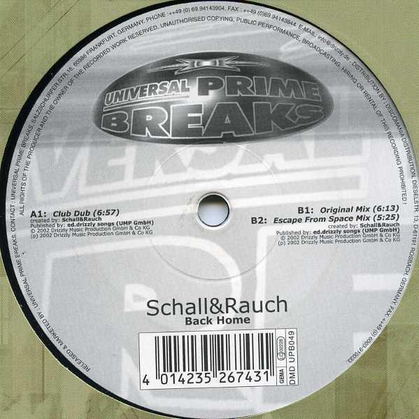 12inch Record SCHALL & RAUCH - Back Home DMDUPB049 Universal Prime 2002 Germany Dance & Electronica Used
12inch Record SCHALL & RAUCH - Back Home DMDUPB049 Universal Prime 2002 Germany Dance & Electronica Used