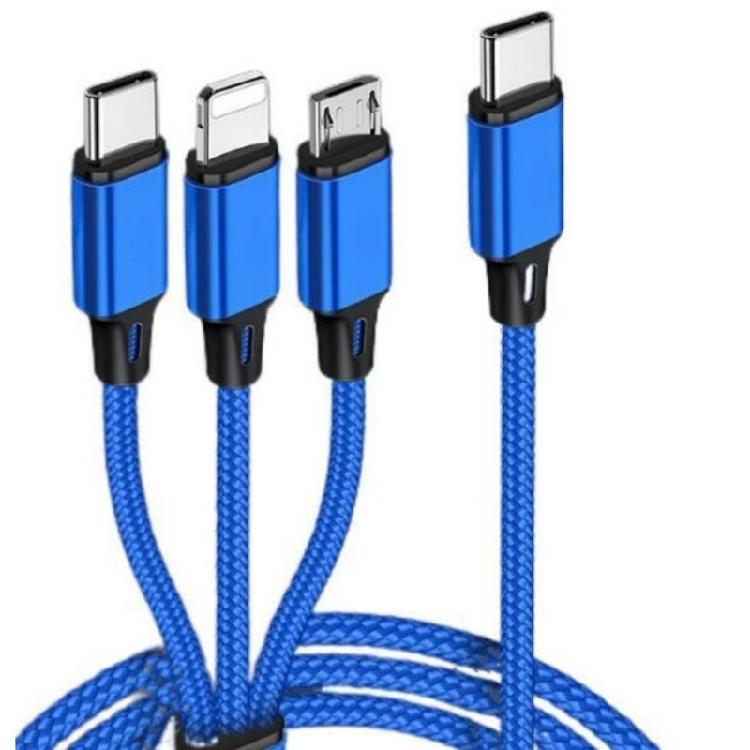 Triple Port Fast Charging USB C Cable 4ft Braided Cord Compatibles Multiple Electronics Car Efficient Charging Cord синій
Triple Port Fast Charging USB C Cable 4ft Braided Cord Compatibles Multiple Electronics Car Efficient Charging Cord синій