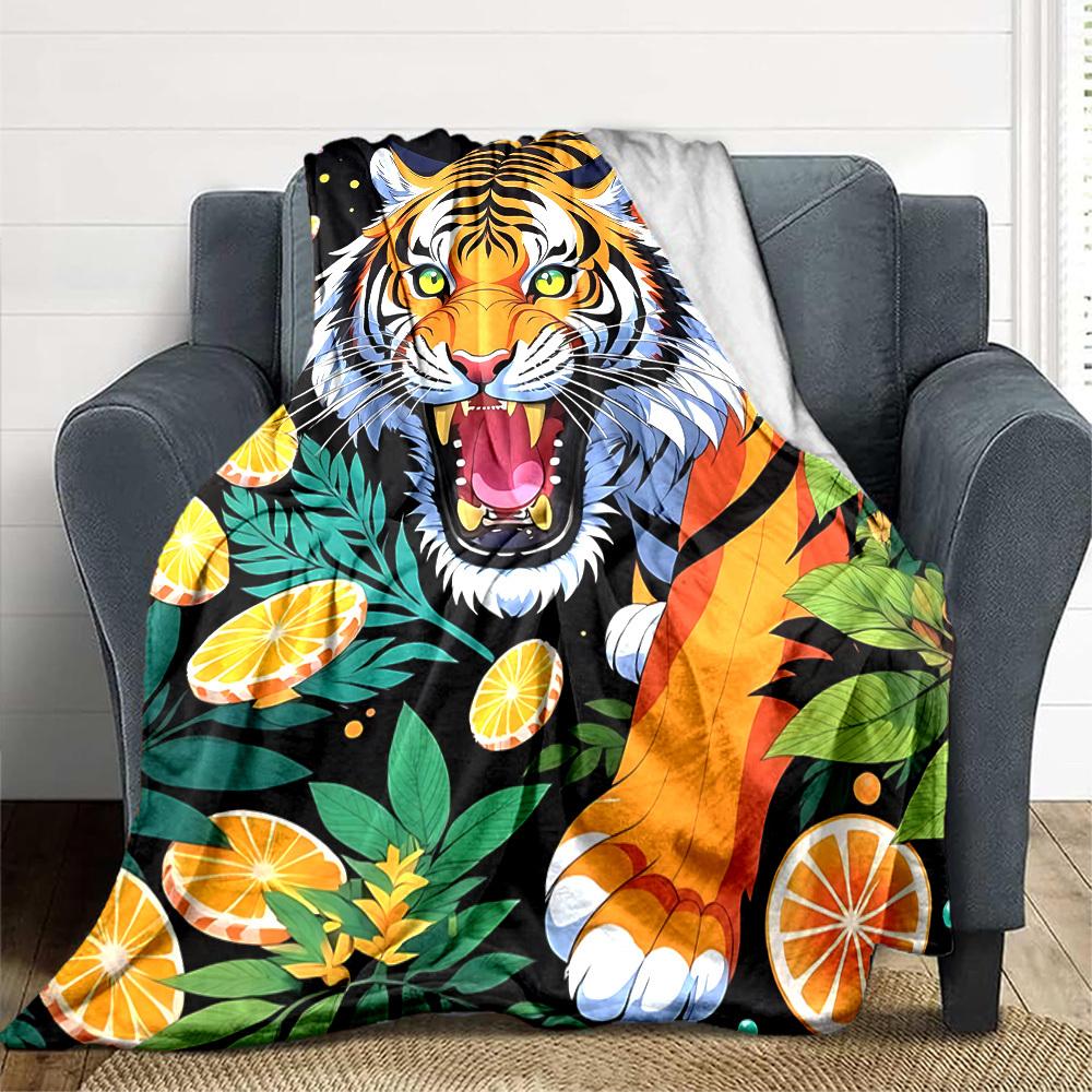 1pc Tiger Print Blanket Lightweight Blanket Throw Blanket For Sofa, Bed, Travel, Camping, Livingroom, Office, Couch, Chair yy251010010 100x150cm
1pc Tiger Print Blanket Lightweight Blanket Throw Blanket For Sofa, Bed, Travel, Camping, Livingroom, Office, Couch, Chair yy251010010 100x150cm