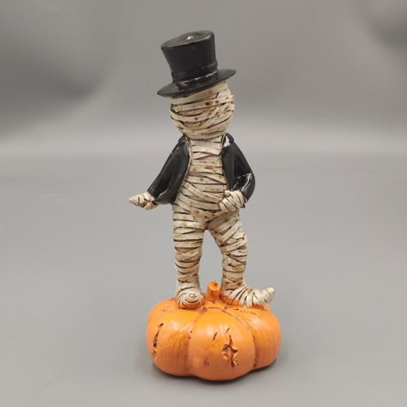 New Mummy Pumpkin Halloween Decor Miniature Desktop Model Scary Scene Ornament
New Mummy Pumpkin Halloween Decor Miniature Desktop Model Scary Scene Ornament
