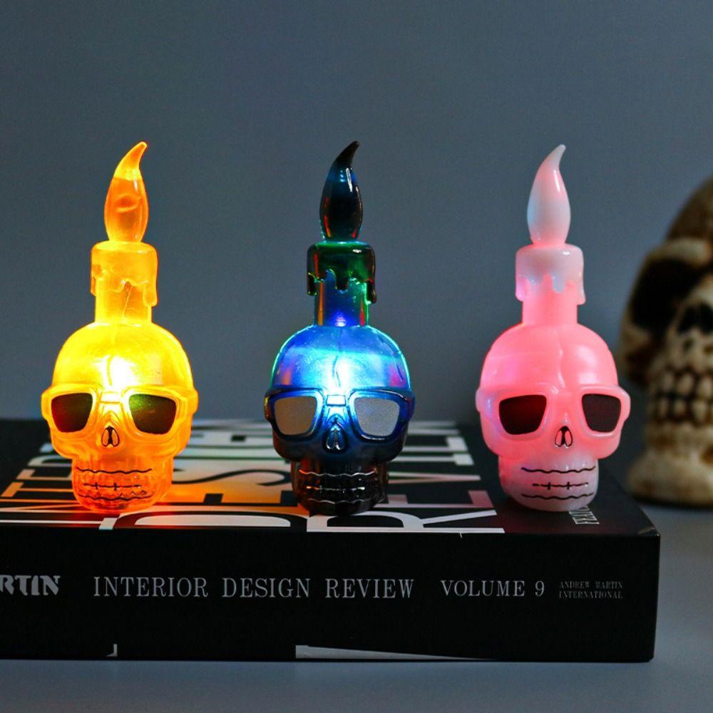 Jack-o -lantern Skull Night Light Colorful Electronic Candle Light Ghost Festival Props
Jack-o -lantern Skull Night Light Colorful Electronic Candle Light Ghost Festival Props