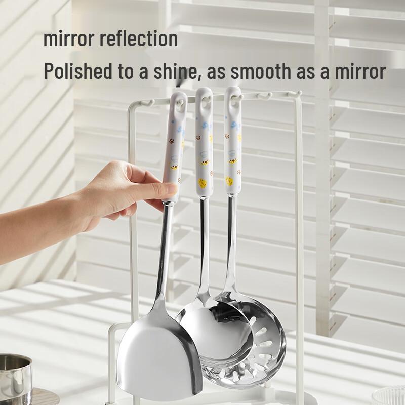 Chuidahuang Lazy Bear 304 Stainless Steel Spatula & Spoon Set
Chuidahuang Lazy Bear 304 Stainless Steel Spatula & Spoon Set