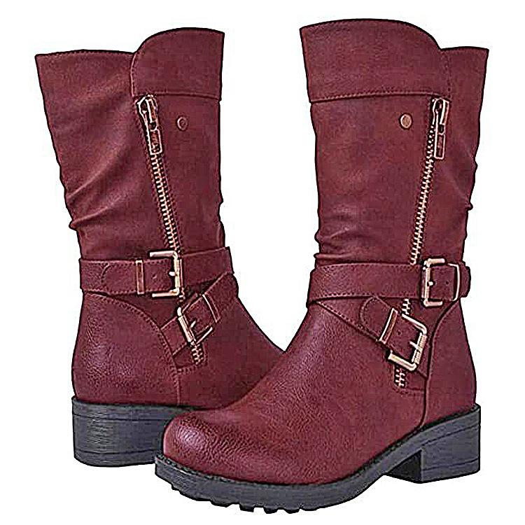 Fashion Women Western Rivet Gothic Mid Calf Boots 2024 Autumn Winter New Fashion Woman Black Strap Buckle Punk Plus Size 43 Short Boots 43 вина червоного кольору
Fashion Women Western Rivet Gothic Mid Calf Boots 2024 Autumn Winter New Fashion Woman Black Strap Buckle Punk Plus Size 43 Short Boots 43 вина червоного кольору