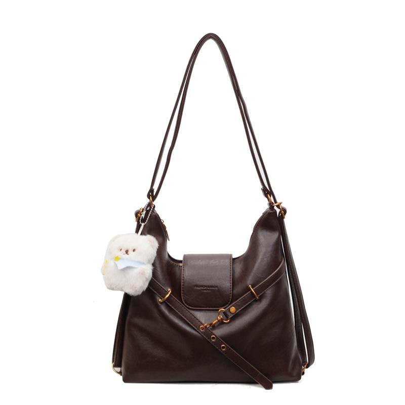 Premium sense retro large-capacity backpack bag women s 2025 winter new fashion commuter shoulder bag versatile tote bag no pendant темно-коричневого кольору
Premium sense retro large-capacity backpack bag women s 2025 winter new fashion commuter shoulder bag versatile tote bag no pendant темно-коричневого кольору