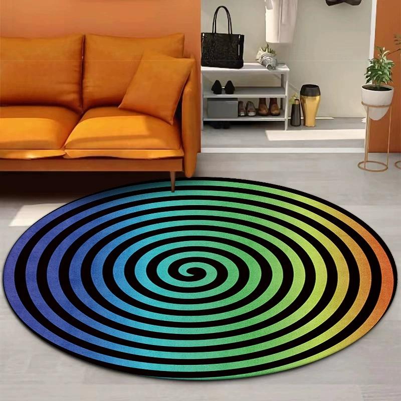 Visual Arts Circular Carpet Colorful Coil Rug Room Decoration Living Room Bedroom Chair Anti Slip Mat Home Decoration 60cmx60cm
Visual Arts Circular Carpet Colorful Coil Rug Room Decoration Living Room Bedroom Chair Anti Slip Mat Home Decoration 60cmx60cm