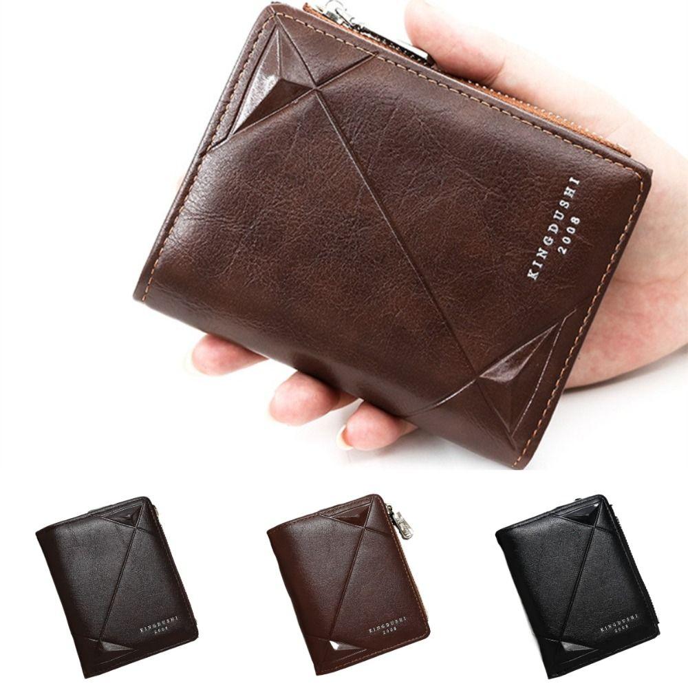 Soft Male Leather Purse Zipper 2 Fold Wallets Business Men Card Holder Daily Use колір світло кави
Soft Male Leather Purse Zipper 2 Fold Wallets Business Men Card Holder Daily Use колір світло кави