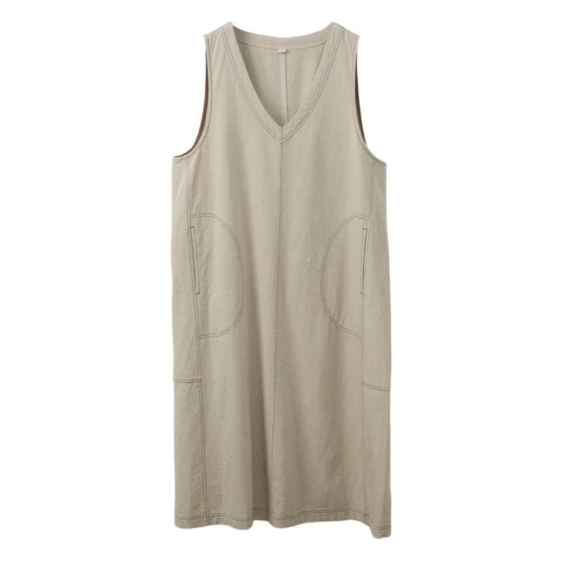 Johnature Женские винтажные платья с V-образным вырезом, без рукавов, однотонные, с карманами, в стиле пэчворк, весеннее повседневное платье M бежевый
Johnature Женские винтажные платья с V-образным вырезом, без рукавов, однотонные, с карманами, в стиле пэчворк, весеннее повседневное платье M бежевый