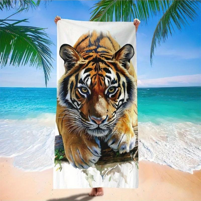 1pc Exotic Tiger Print Microfiber Beach Scarf | Vibrant Summer Essential, Lightweight, Quick Dry, Elegant Home Decor Statement W30*H60(CM)
1pc Exotic Tiger Print Microfiber Beach Scarf | Vibrant Summer Essential, Lightweight, Quick Dry, Elegant Home Decor Statement W30*H60(CM)