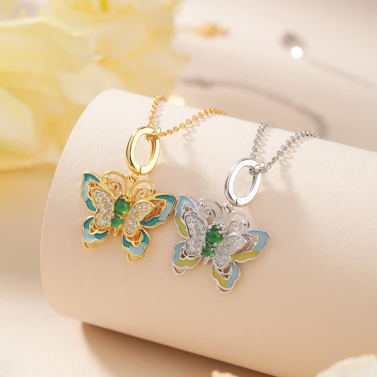 S925 Sterling Silver Necklace Natural Jade Butterfly Pendant Design Clavicle Chain Accessories Women s short URL Short Daily Jewelry Gift 925 silver
S925 Sterling Silver Necklace Natural Jade Butterfly Pendant Design Clavicle Chain Accessories Women s short URL Short Daily Jewelry Gift 925 silver