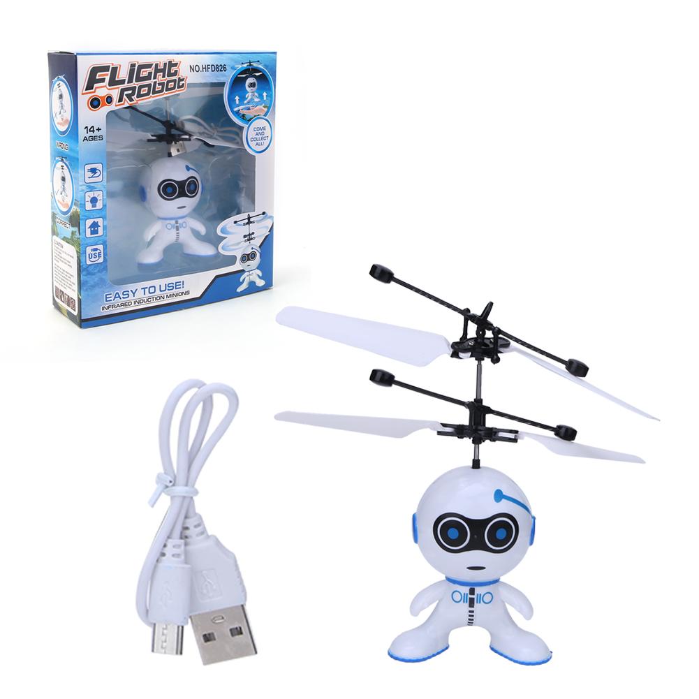 Intelligent Hand Sensing Robot Electronic Aircraft Suspension with Light Children ToysWhite білий
Intelligent Hand Sensing Robot Electronic Aircraft Suspension with Light Children ToysWhite білий