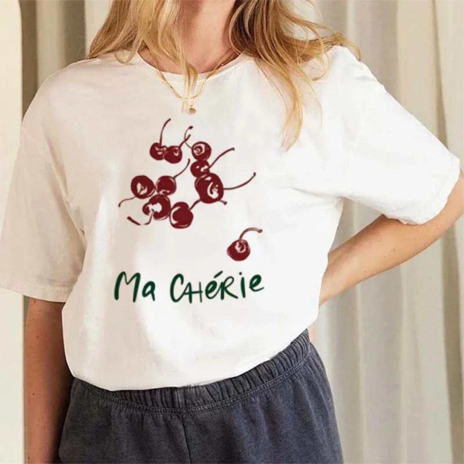 Trendy Cute Short Sleeved Women s T-Shirt Printed Fashion Clothing Cartoon Cherry Pattern Women s Casual Sweet Style T-Shirt XXXXXL білий
Trendy Cute Short Sleeved Women s T-Shirt Printed Fashion Clothing Cartoon Cherry Pattern Women s Casual Sweet Style T-Shirt XXXXXL білий