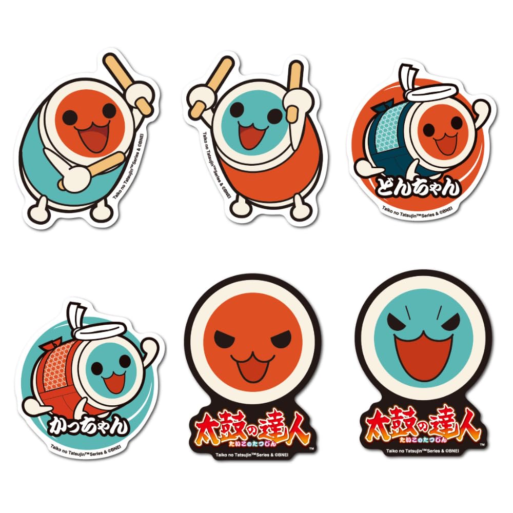 Taiko no Tatsujin Official Die-Cut Stickers Wada-don & Characters, Perfect for Suitcases and Tablets, Set of 6
Taiko no Tatsujin Official Die-Cut Stickers Wada-don & Characters, Perfect for Suitcases and Tablets, Set of 6