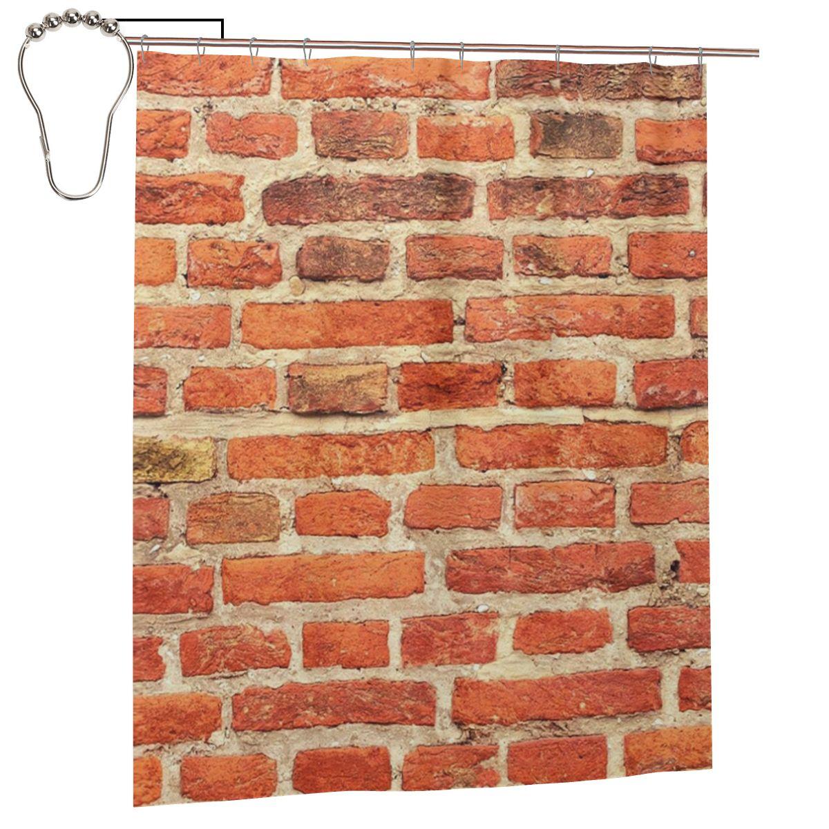 The Red Brick Wall Shower Curtain Bathroom Polyester Waterproof Bath Curtains With Hooks W60H190(CM)-1 Pcs
The Red Brick Wall Shower Curtain Bathroom Polyester Waterproof Bath Curtains With Hooks W60H190(CM)-1 Pcs